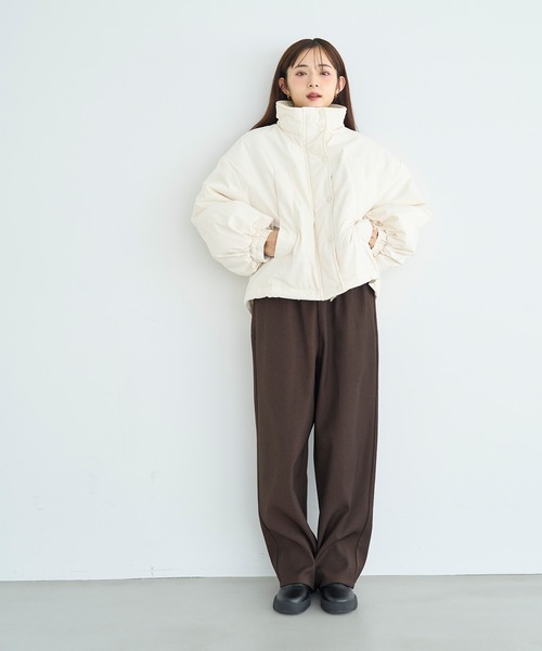 mil（ミル） パンツ 裏ボア リラックスワイドパンツ「585117