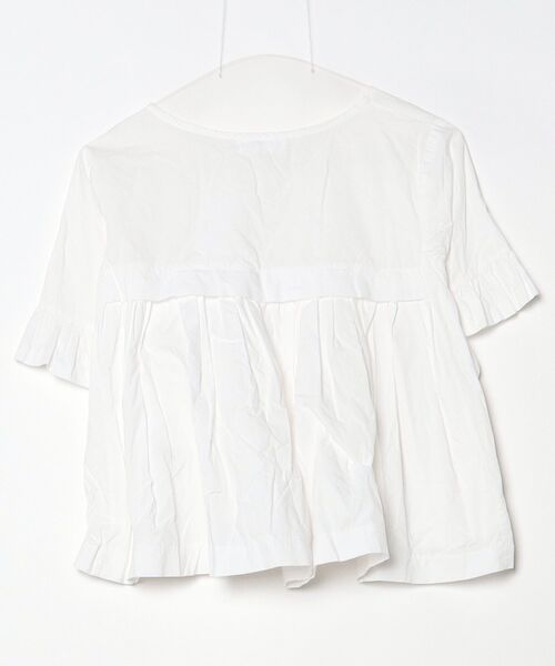 「PLAIN CLOTHING」 半袖ブラウス FREE ホワイト レディース_画像2