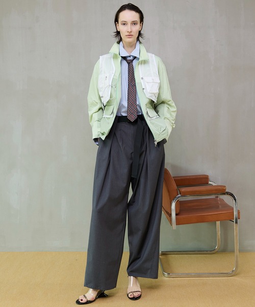 メゾンスペシャル x ZARA ストライプネクタイシャツ ZARA × MAISON SPECIAL ストライプネクタイシャツXS