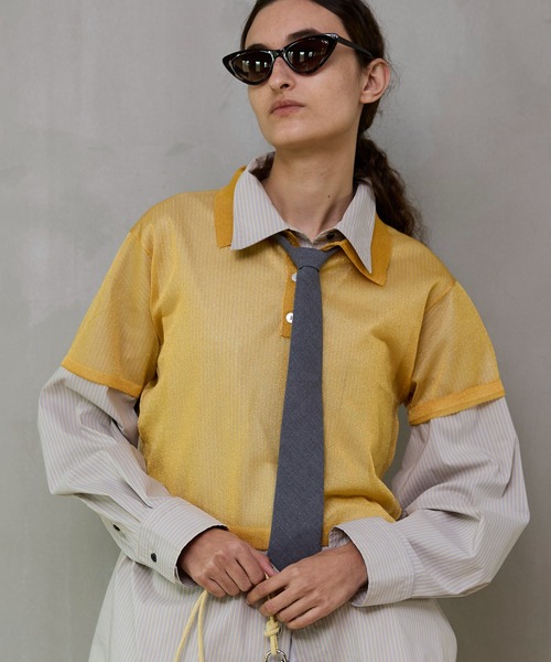 MAISON SPECIAL（メゾンスペシャル） ブラウス シャツ Striped Tie