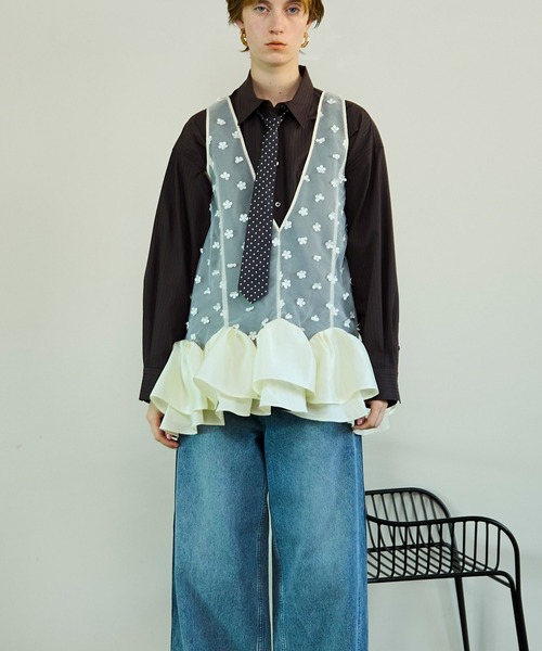 MAISON SPECIAL（メゾンスペシャル） ブラウス シャツ Striped Tie