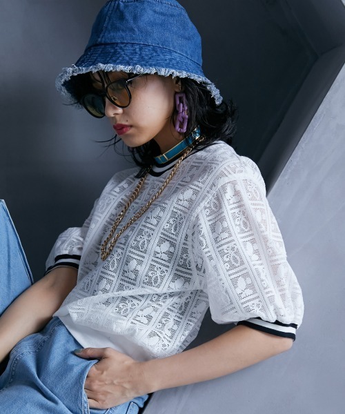 「GEVS.」 「SMILELAND」半袖Tシャツ 3L ブラック レディース_画像4