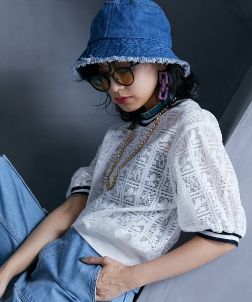 「GEVS.」 「SMILELAND」半袖Tシャツ 3L ブラック レディース_画像5