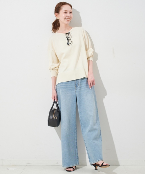 「SLOBE IENA」 長袖カットソー FREE ネイビー レディース_画像2