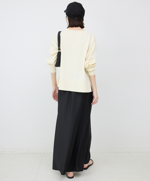 「SLOBE IENA」 長袖カットソー FREE ネイビー レディース_画像8