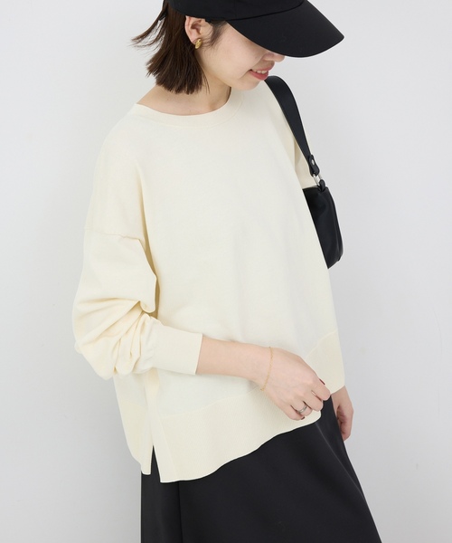 「SLOBE IENA」 長袖カットソー FREE ネイビー レディース_画像9