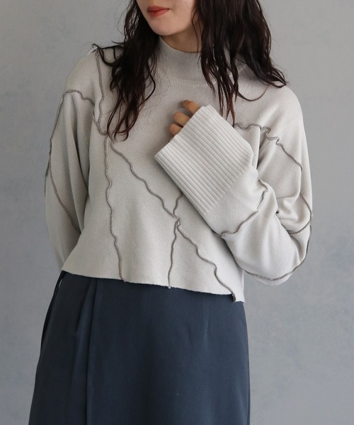 &g'aime（アンジェム） 長袖ニット FREE ライトグレー レディース