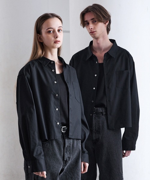30　CLEL ロイヤルオックスフォード クロップドシャツ Sサイズ CLEL（クレイル） シャツ 「CLEL」Royal Oxford Cropped Shirt