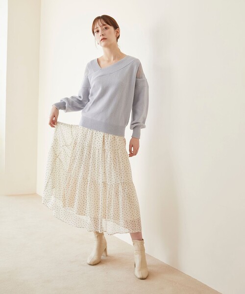 「Feroux」 長袖ニット F ブルー レディース_画像5