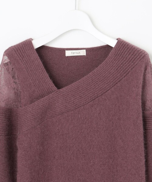 「Feroux」 長袖ニット F ブルー レディース_画像9