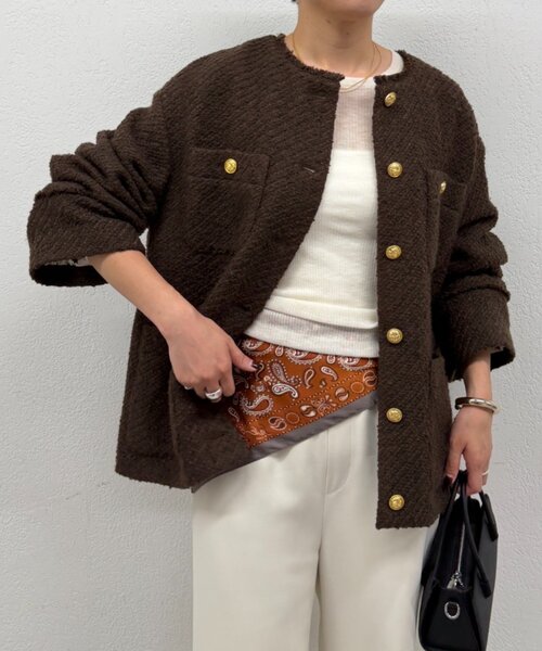 Loungedress（ラウンジドレス） ツイードジャケット FREE ブラック