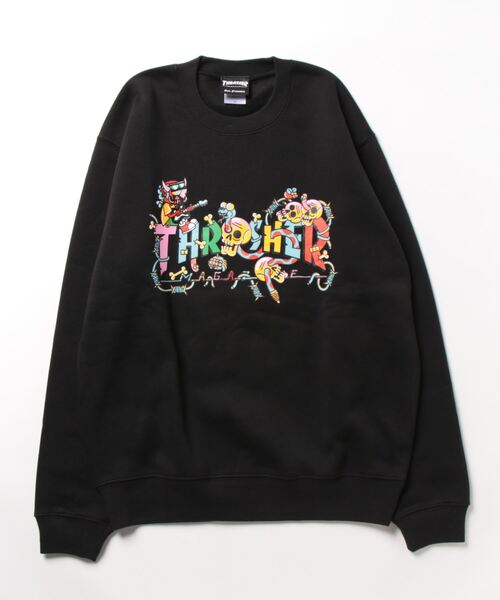 「THRASHER」 スウェットカットソー MEDIUM アッシュグレー メンズ_画像3