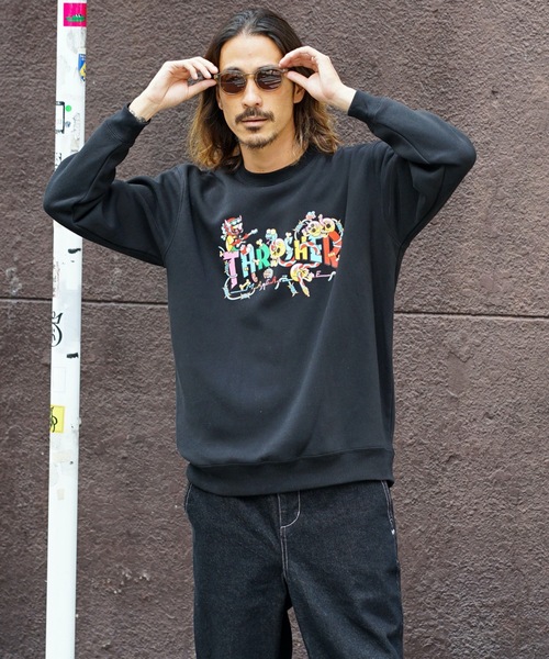 「THRASHER」 スウェットカットソー MEDIUM アッシュグレー メンズ_画像7