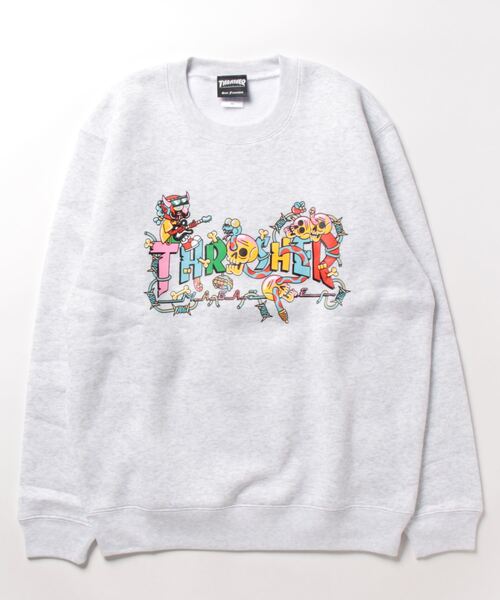 「THRASHER」 スウェットカットソー MEDIUM アッシュグレー メンズ_画像9