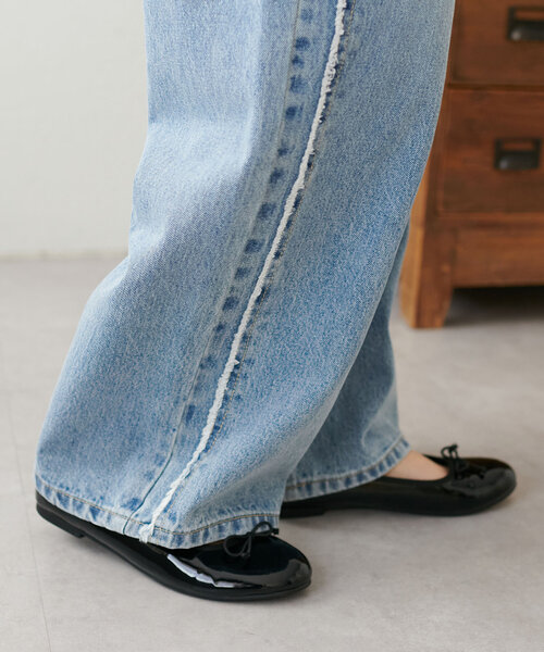 「DISCOAT」 デニムパンツ SMALL ブルー レディース_画像6
