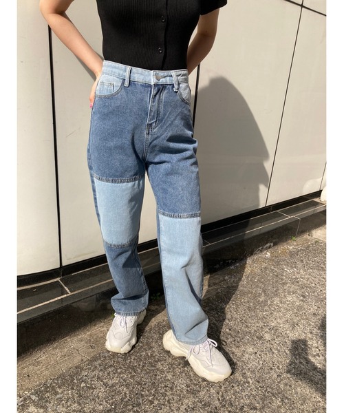 「WC」 デニムパンツ FREE ブラック レディース_画像4