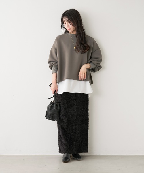 「MICA&DEAL」 長袖カットソー FREE ネイビー レディース_画像6