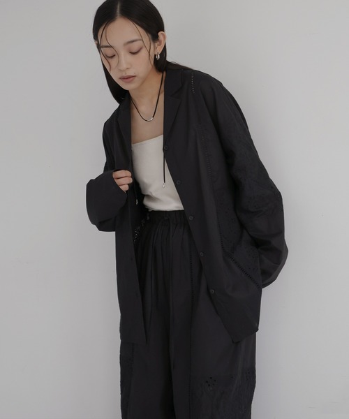 極美品　GIVENCHY ブラック レース シャツ　ジャケット　ブルゾン 極美品 GIVENCHY ブラック レース シャツ ジャケット ブルゾン