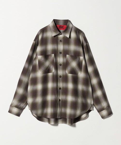 5525Gallery シャツ 「別注」 「5525gallery」オンブレ チェック 5525Gallery シャツ 「別注」 「5525gallery」オンブレ チェック