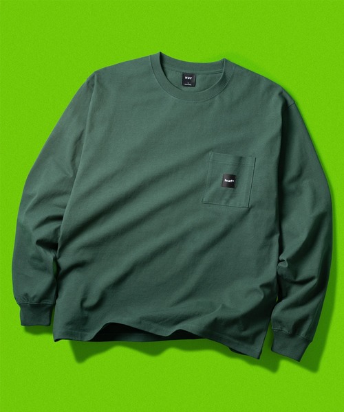 HUF（ハフ） tシャツ BOX LOGO POCKET LS TEE メンズ レディース
