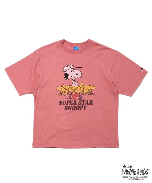 な*な様 warehouse×snoopy Tシャツ ピンク M FRUIT OF THE LOOM（フルーツオブザルーム） tシャツ FTL x PEANUTS 19
