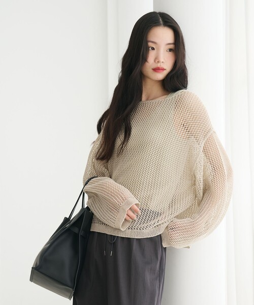 h beauty＆youth  即完売 編みニット メッシュ h beauty＆youth 即完売 編みニット メッシュ 【公式通販】