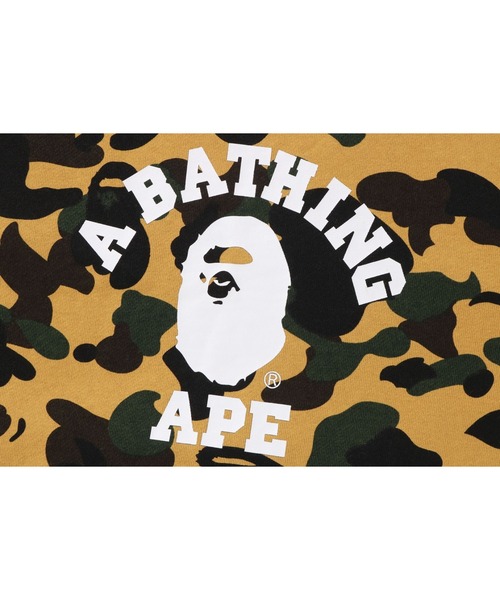 「A BATHING APE」 プルオーバーパーカー MEDIUM イエロー メンズの画像