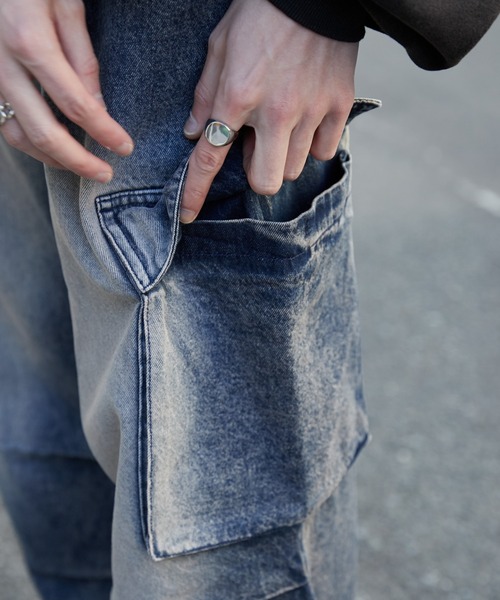 「WEGO」 カーゴパンツ MEDIUM コバルトブルー メンズ_画像5