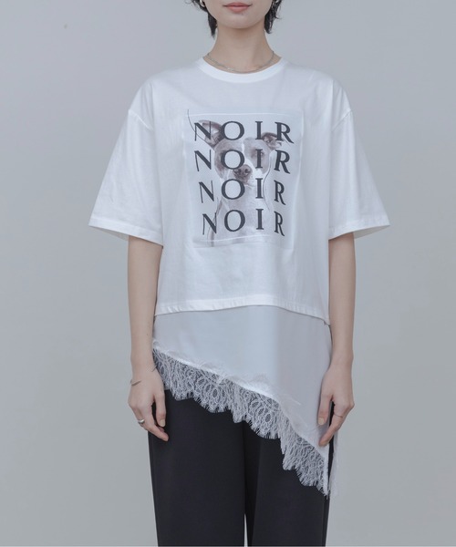 Eimee Law（エイミーロウ） tシャツ 半袖 アニマルフォト＆刺繍pt