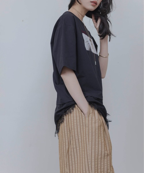 Eimee Law（エイミーロウ） tシャツ 半袖 アニマルフォト＆刺繍pt
