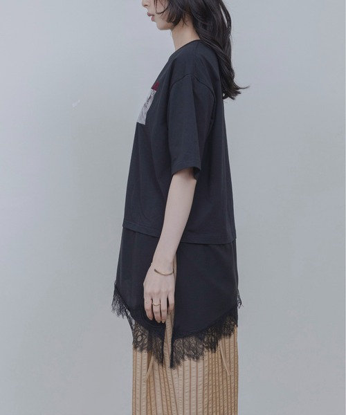 Eimee Law（エイミーロウ） tシャツ 半袖 アニマルフォト＆刺繍pt