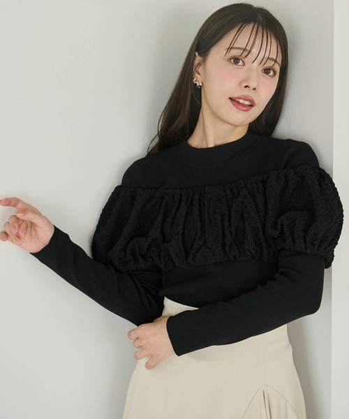 「NOELA」 長袖ニット フリー オフホワイト レディース_画像3