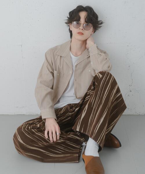 SENSE OF PLACE by URBAN RESEARCH シャツ スラブストライプオープン