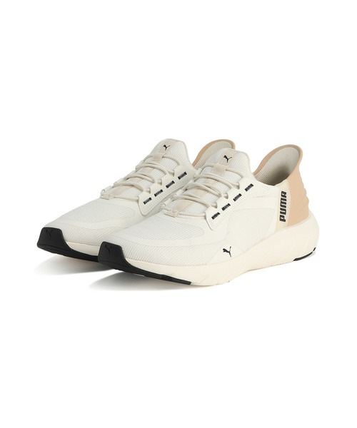 「PUMA」 ローカットスニーカー 25.0cm ブラック×ホワイト メンズ_画像2