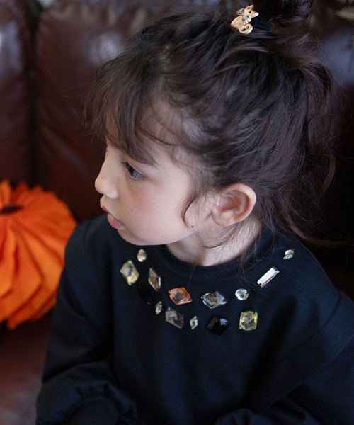 「Rora」 「KIDS」長袖ワンピース 110cm ブラック キッズ_画像2