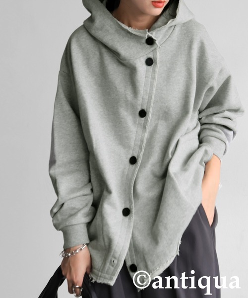 「antiqua」 カーディガン ONESIZE 杢グレー レディース_画像5