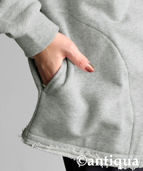 「antiqua」 カーディガン ONESIZE 杢グレー レディース_画像6