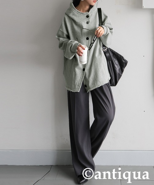 「antiqua」 カーディガン ONESIZE 杢グレー レディース_画像7
