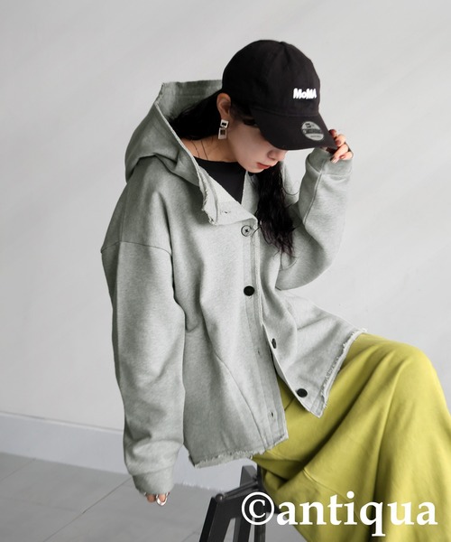 「antiqua」 カーディガン ONESIZE 杢グレー レディース_画像9