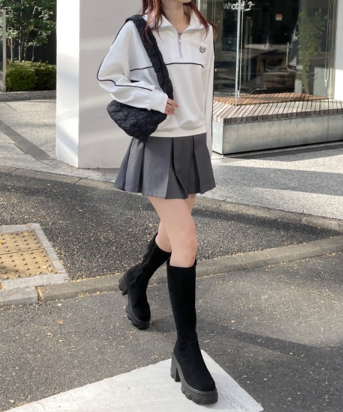 「one way」 長袖カットソー FREE ダークブルー レディース_画像3
