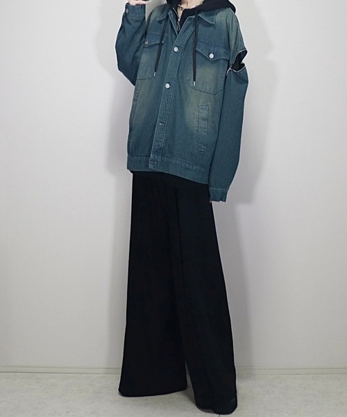 「Loose/ルース」 スラックス X-SMALL チャコールグレー メンズ_画像6