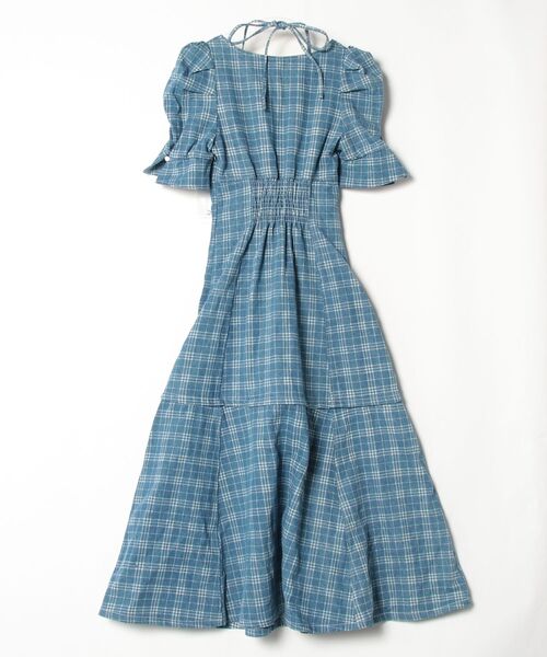 「dazzlin」 半袖ワンピース SMALL ブルー レディース_画像2