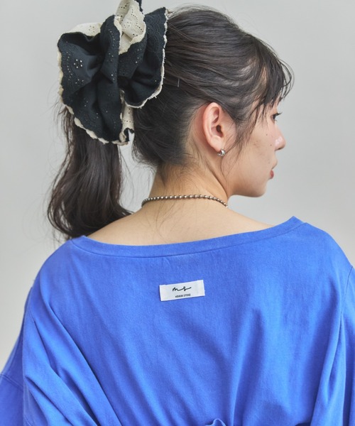 「MIRROR STOKE」 半袖カットソー MEDIUM ブルー レディース_画像8
