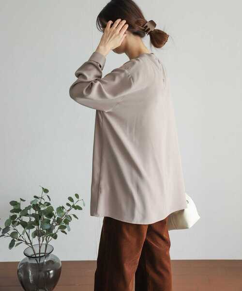 「URBAN RESEARCH DOORS」 長袖チュニック MEDIUM ネイビー レディース_画像4