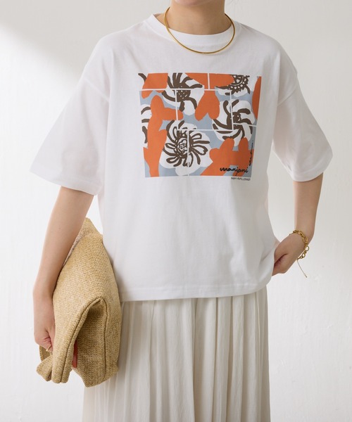 「manipuri」 半袖Tシャツ FREE ブラック レディース_画像6