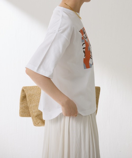 「manipuri」 半袖Tシャツ FREE ブラック レディース_画像9