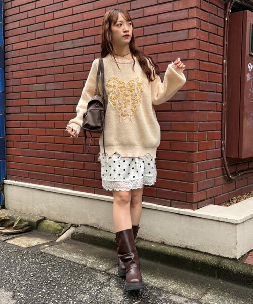 w closet（ダブルクローゼット） ニット セーター ダメージニット