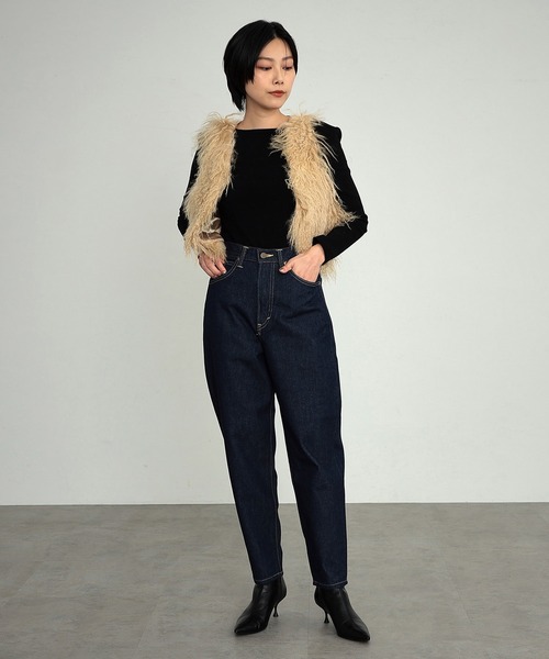 Lee デニムパンツ ウエスト33 股下33 SUMMER SALE】カーヴデニムパンツ【ビスチェセットアップ可能