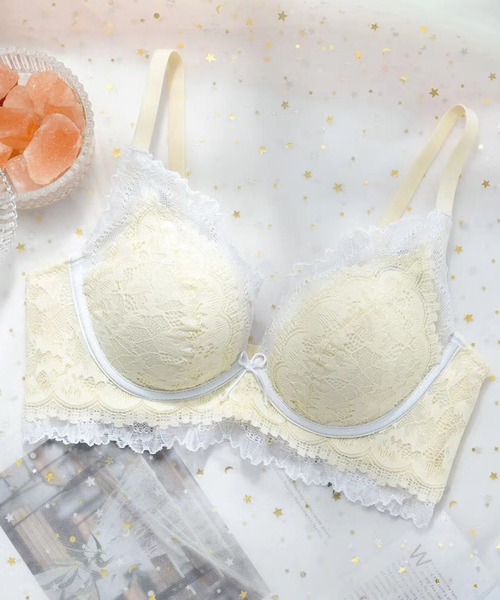 Lace Ladies ブラジャー ショーツセット ノンワイヤー