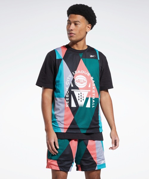 Reebok タンクトップ シティリーグ リバーシブル メッシュ